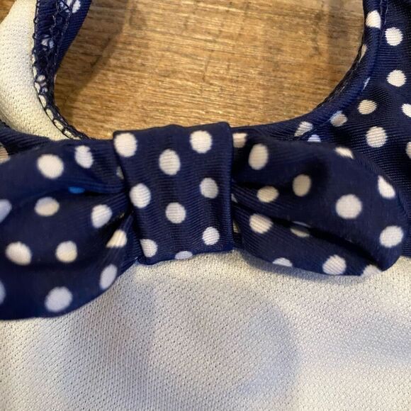 Cat & Jack Tutu Swimsuit Navy White Polka Dot One Piece Swimwear Size 2T - Picture 7 of 9